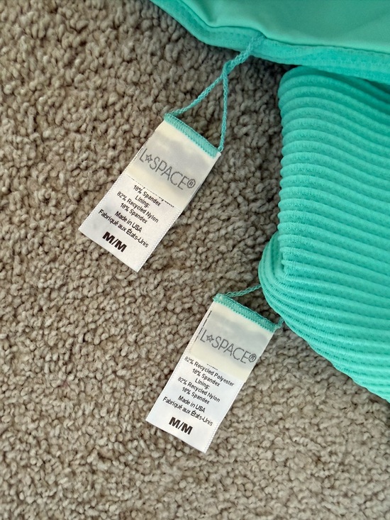 L* Space Jess Rib Bright Teal Swim Set Medium - Picture 2 of 4